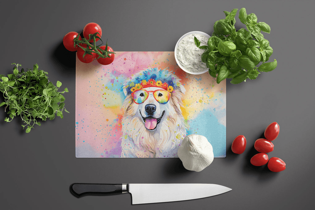 Glamorous Pups : Great Pyrenees Hippie Dawg Glass Cutting Board