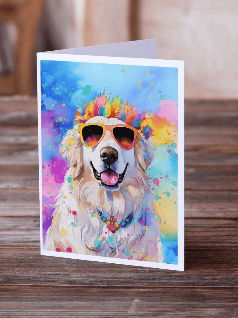 Glamorous Pups : Great Pyrenees Hippie Dawg Greeting Cards Pack of 8