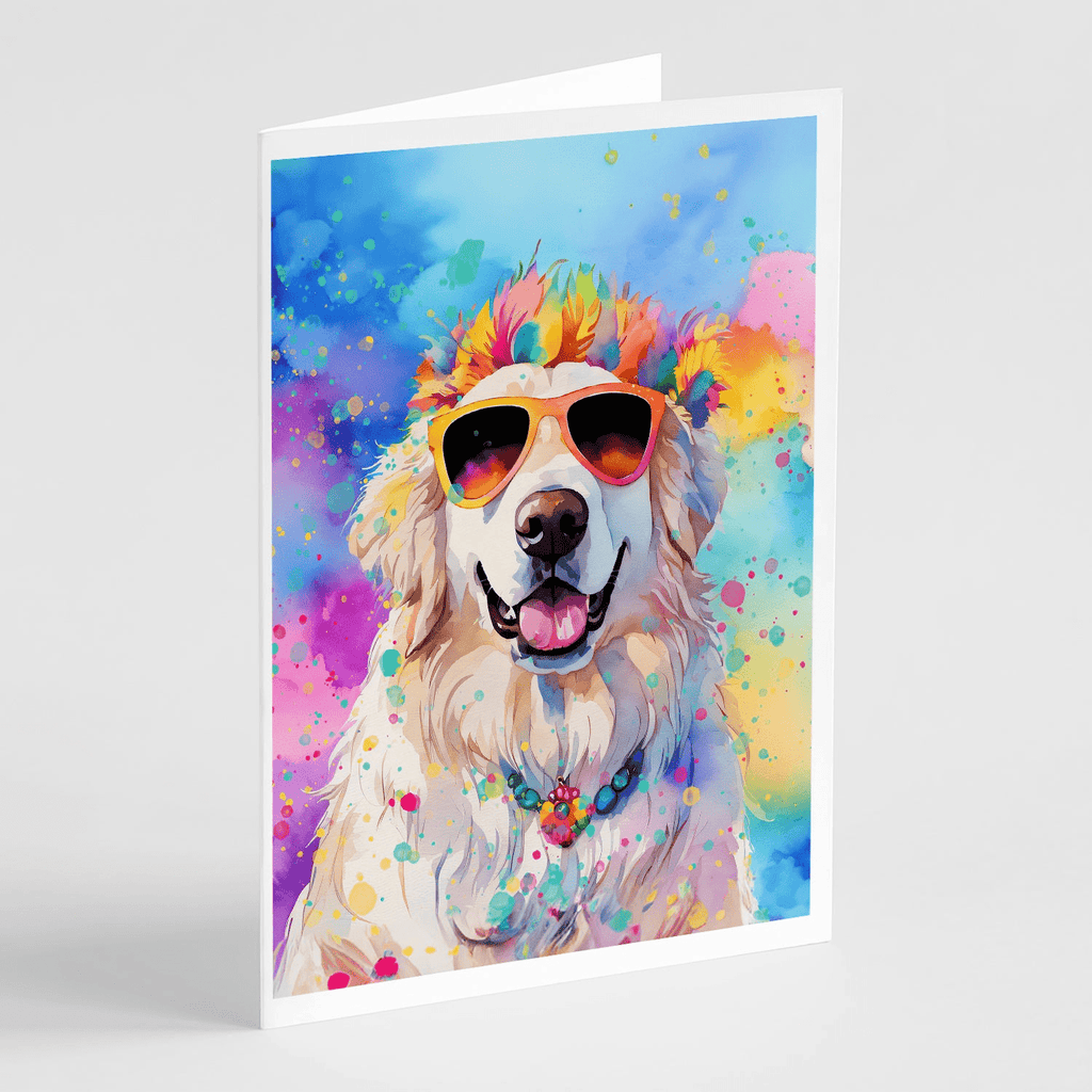 Glamorous Pups : Great Pyrenees Hippie Dawg Greeting Cards Pack of 8