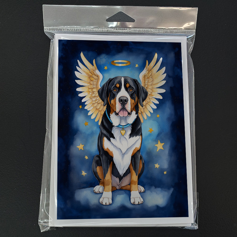 Glamorous Pups : Greater Swiss Mountain Dog My Angel Greeting Cards Pack of 8