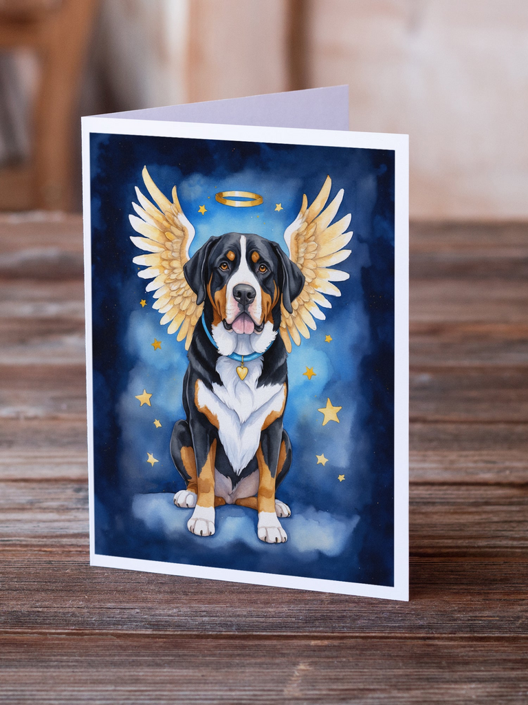 Glamorous Pups : Greater Swiss Mountain Dog My Angel Greeting Cards Pack of 8