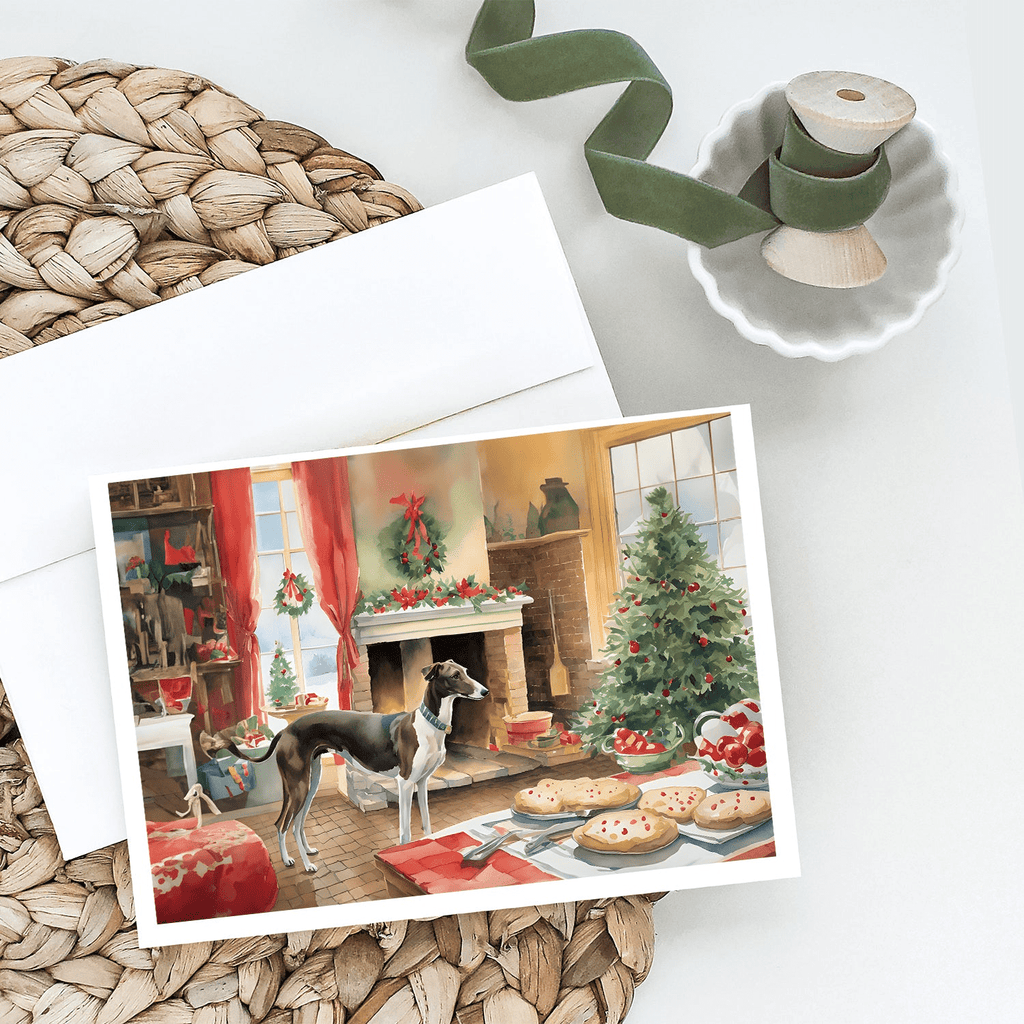Glamorous Pups : Greyhound Christmas Cookies Greeting Cards Pack of 8
