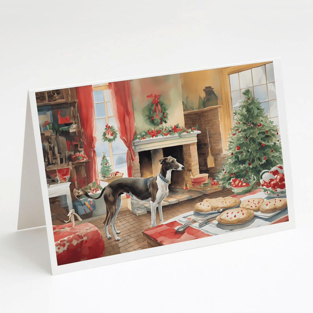 Glamorous Pups : Greyhound Christmas Cookies Greeting Cards Pack of 8
