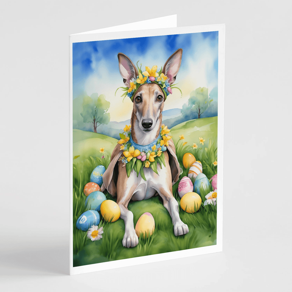 Glamorous Pups : Greyhound Easter Egg Hunt Greeting Cards Pack of 8