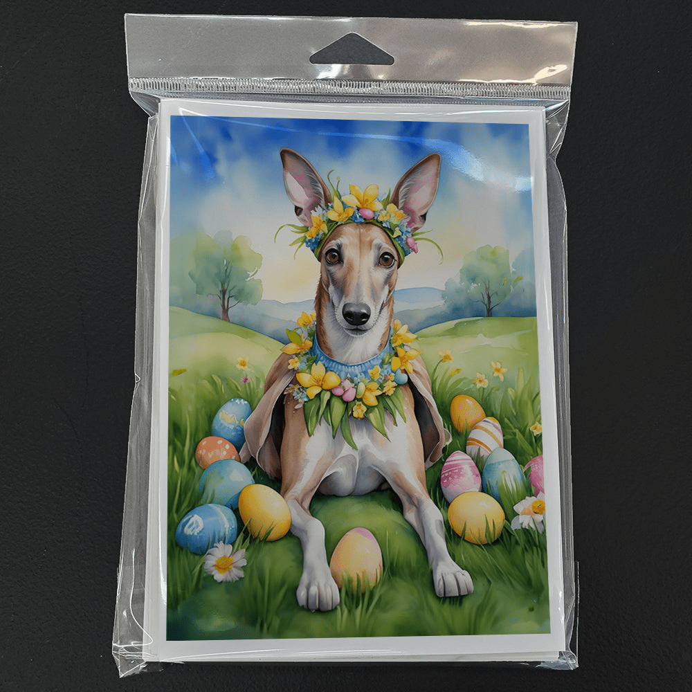 Glamorous Pups : Greyhound Easter Egg Hunt Greeting Cards Pack of 8
