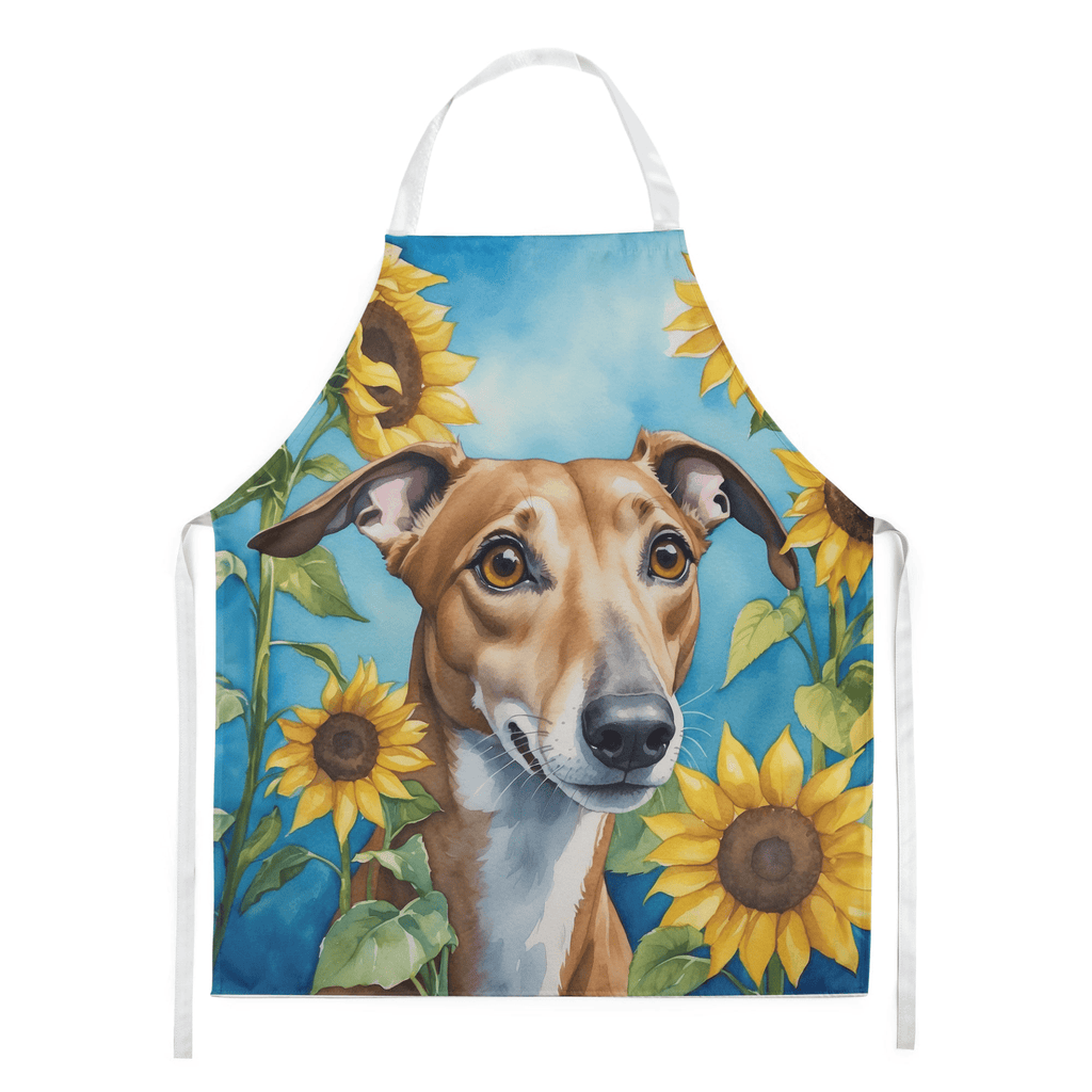 Glamorous Pups : Greyhound in Sunflowers Apron