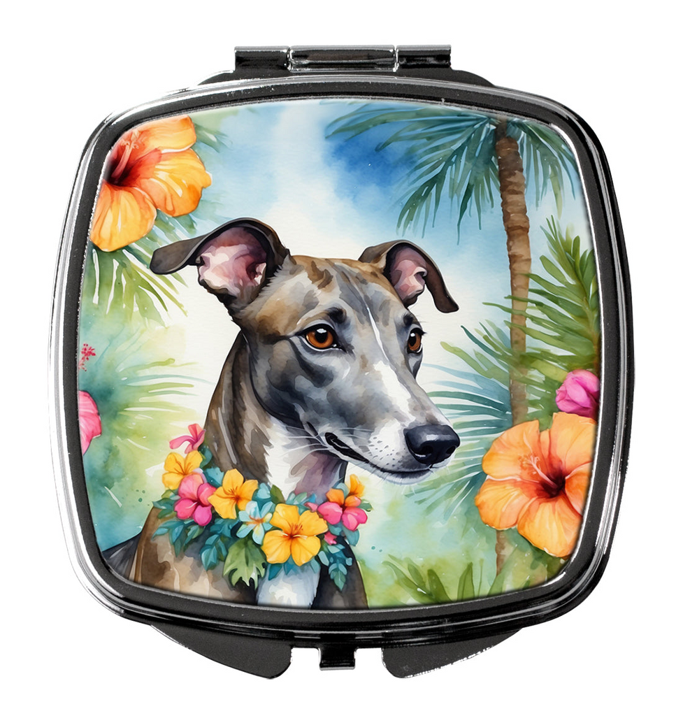 Glamorous Pups : Greyhound Luau Compact Mirror