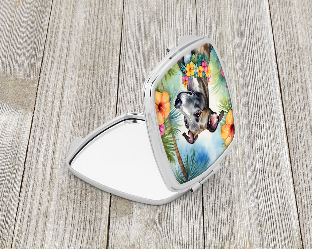 Glamorous Pups : Greyhound Luau Compact Mirror