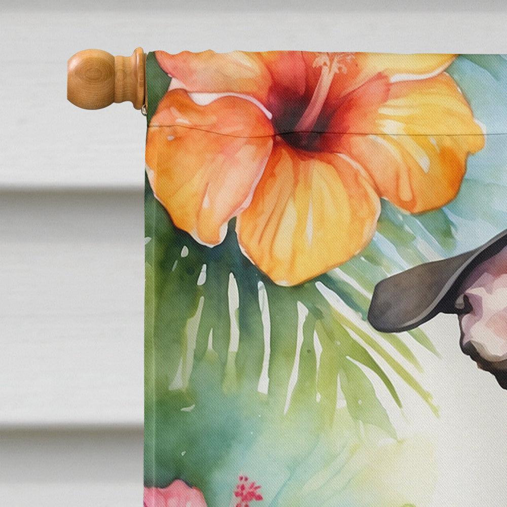 Glamorous Pups : Greyhound Luau House Flag