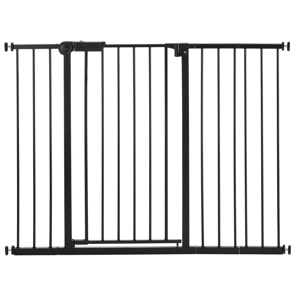 Vevor Dog Training & Behavior: GuardianStep Extra-Tall Adjustable Baby & Pet Gate – 26"–48" Wide Pressure-Mounted Walk-Through Barrier (Black, 36" High)