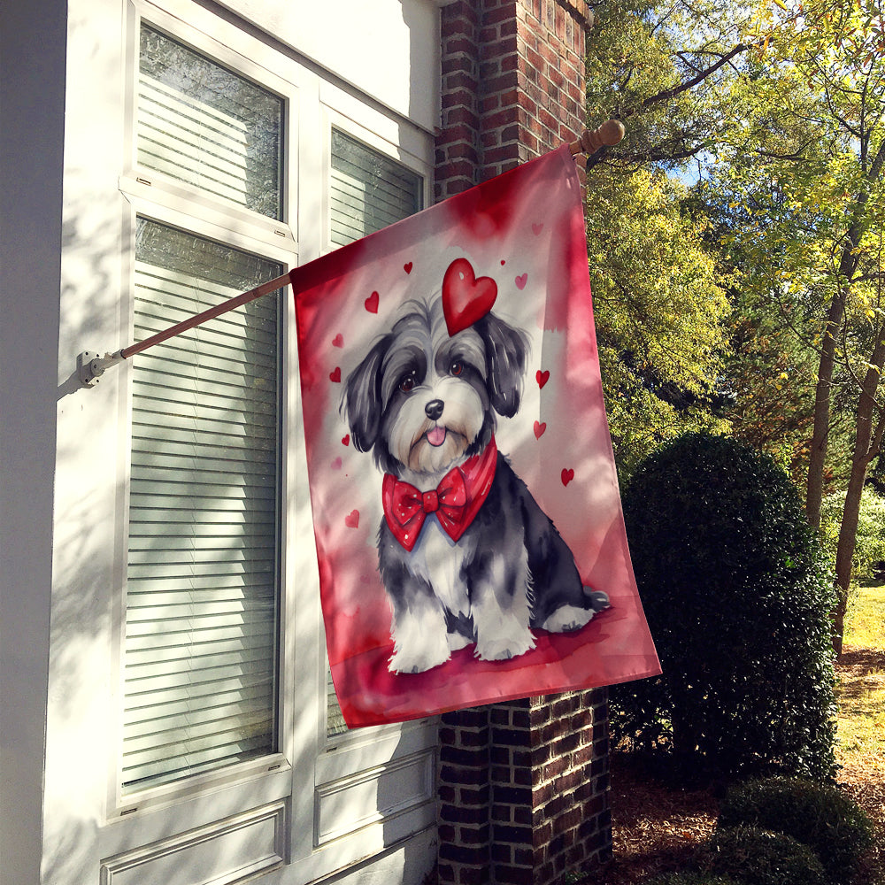 Glamorous Pups : Havanese My Valentine House Flag