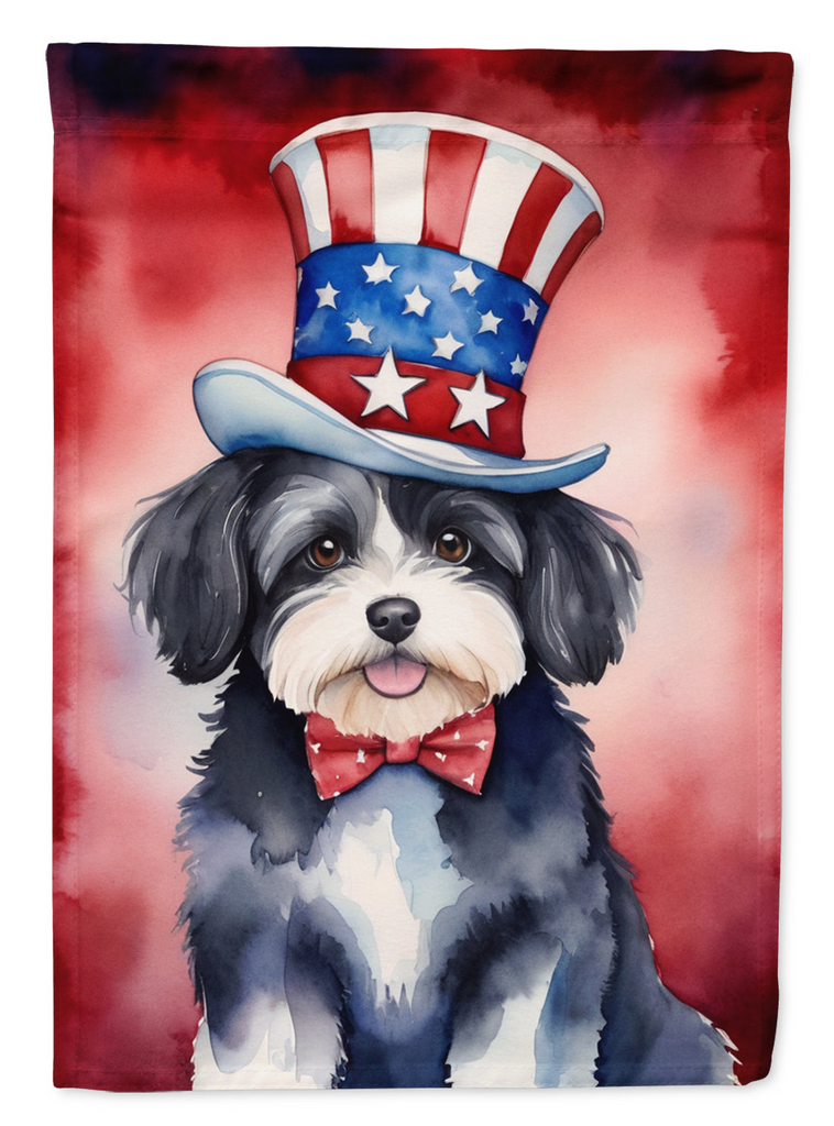 Glamorous Pups : Havanese Patriotic American Garden Flag