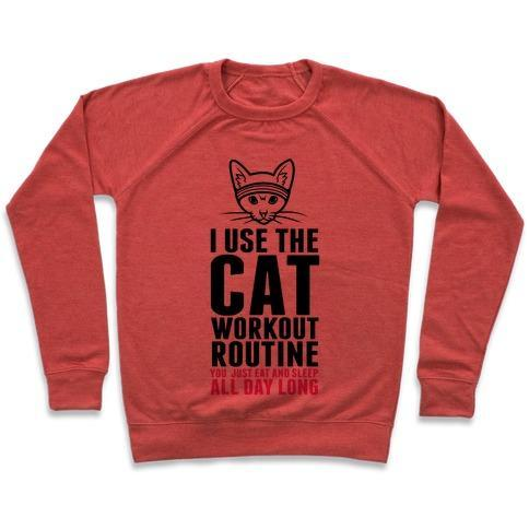 Glamorous Pups : I USE THE CAT WORKOUT ROUTINE CREWNECK SWEATSHIRT