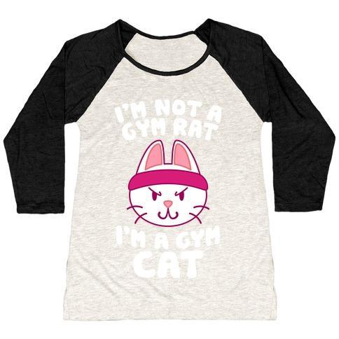Glamorous Pups : I'M A GYM CAT WOMEN'S TRI-BLEND BASEBALL TEE