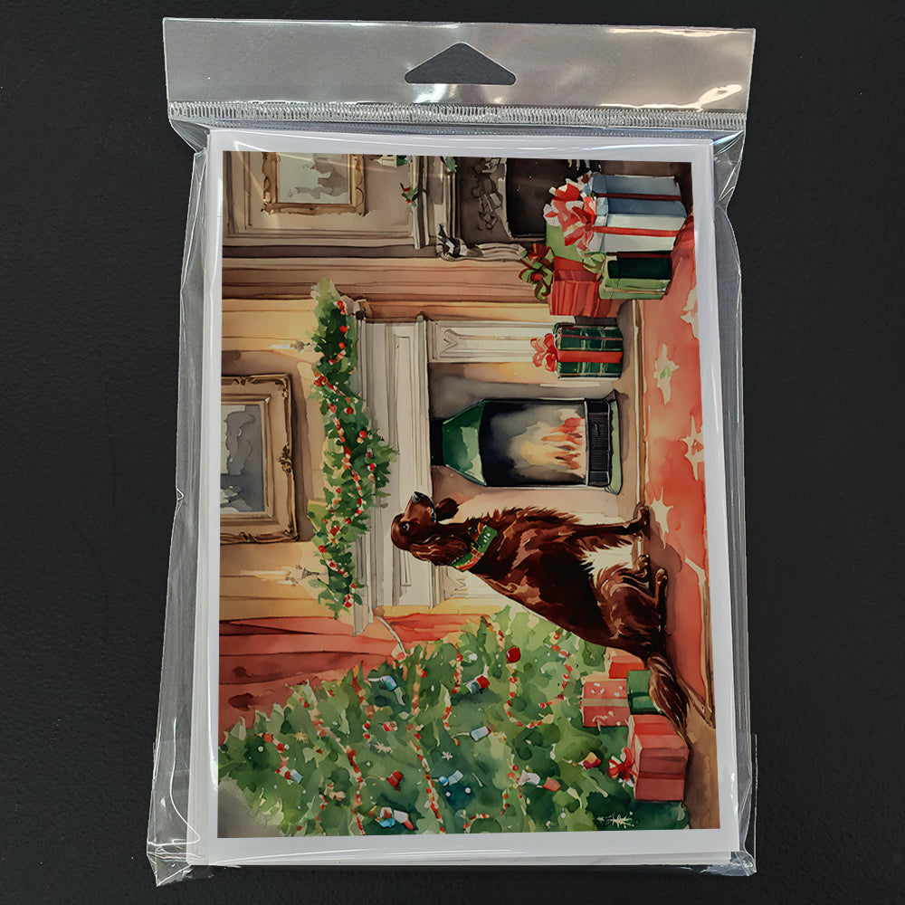 Glamorous Pups : Irish Setter Christmas Greeting Cards Pack of 8