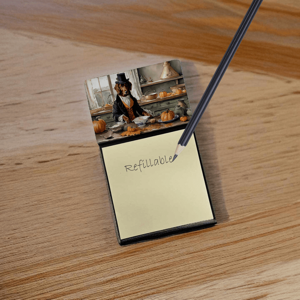 Glamorous Pups : Irish Setter Fall Kitchen Pumpkins Sticky Note Holder