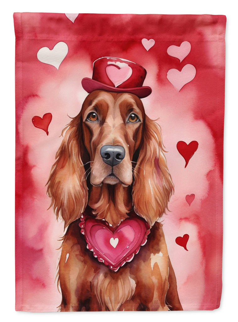 Glamorous Pups : Irish Setter My Valentine Garden Flag
