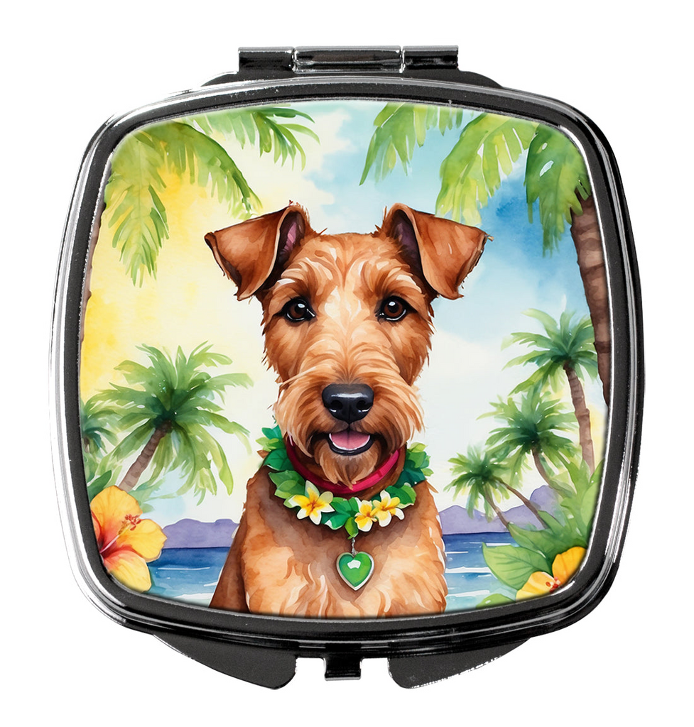 Glamorous Pups : Irish Terrier Luau Compact Mirror