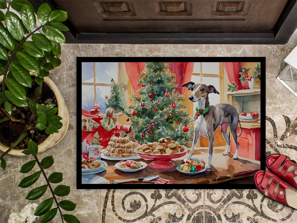 Glamorous Pups : Italian Greyhound Christmas Cookies Doormat