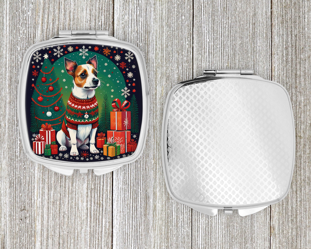 Glamorous Pups : Jack Russell Terrier Christmas Compact Mirror