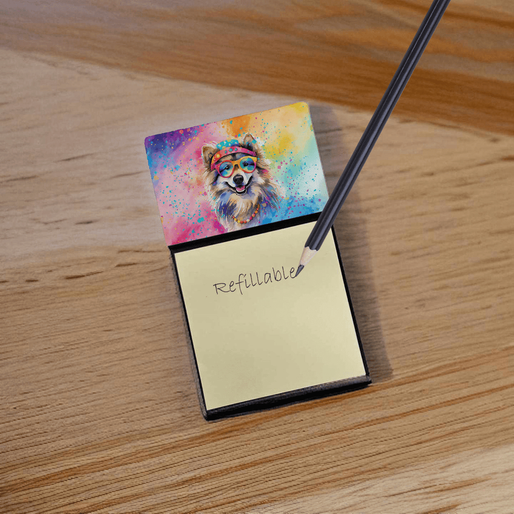 Glamorous Pups : Keeshond Hippie Dawg Sticky Note Holder