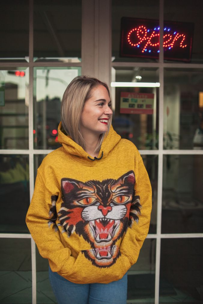 Glamorous Pups : Ken Cat Female Sublimation Hoodie