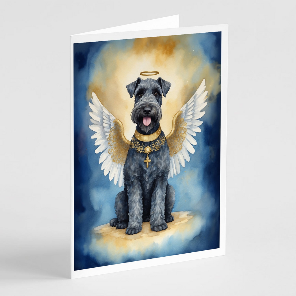 Glamorous Pups : Kerry Blue Terrier My Angel Greeting Cards Pack of 8
