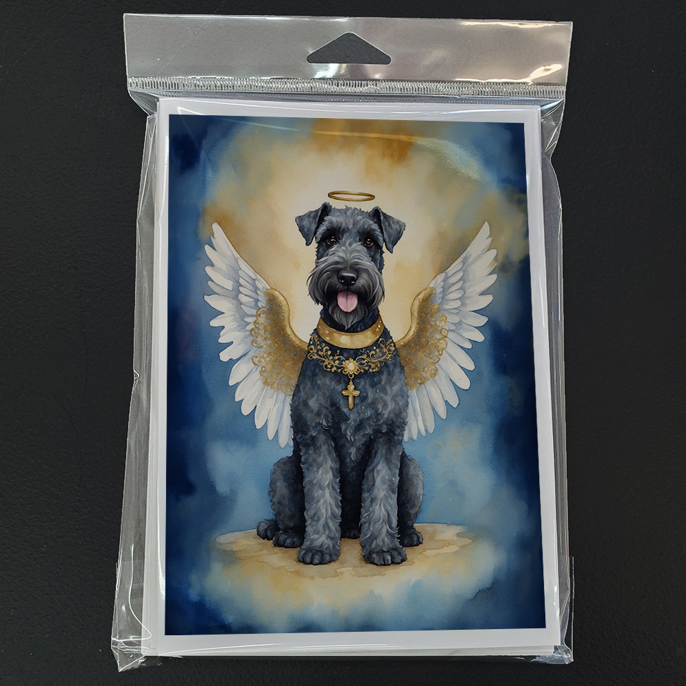 Glamorous Pups : Kerry Blue Terrier My Angel Greeting Cards Pack of 8