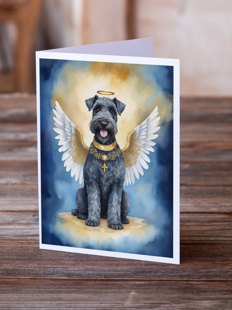 Glamorous Pups : Kerry Blue Terrier My Angel Greeting Cards Pack of 8
