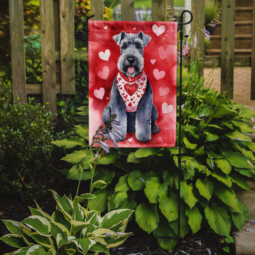 Glamorous Pups : Kerry Blue Terrier My Valentine Garden Flag
