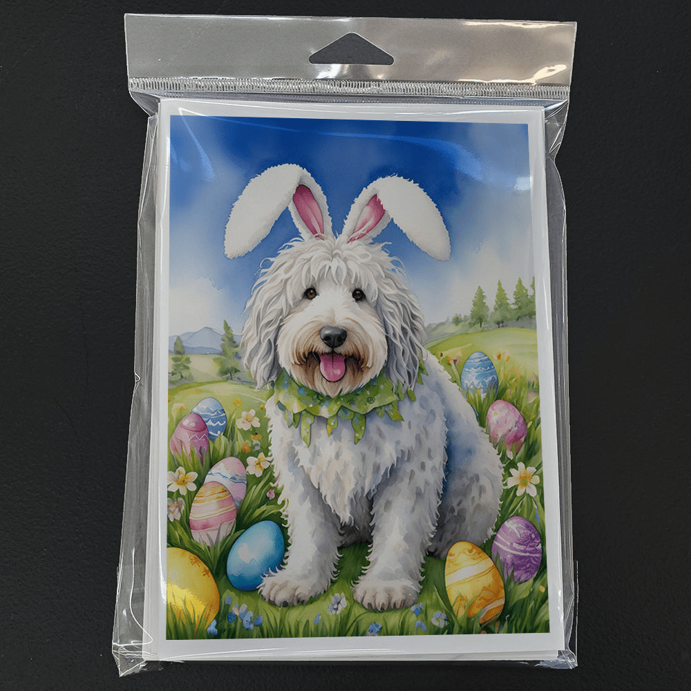 Glamorous Pups : Komondor Easter Egg Hunt Greeting Cards Pack of 8