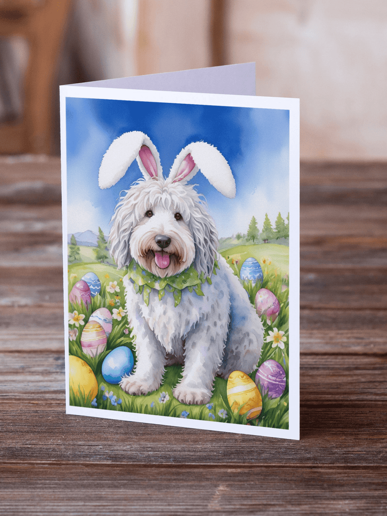 Glamorous Pups : Komondor Easter Egg Hunt Greeting Cards Pack of 8