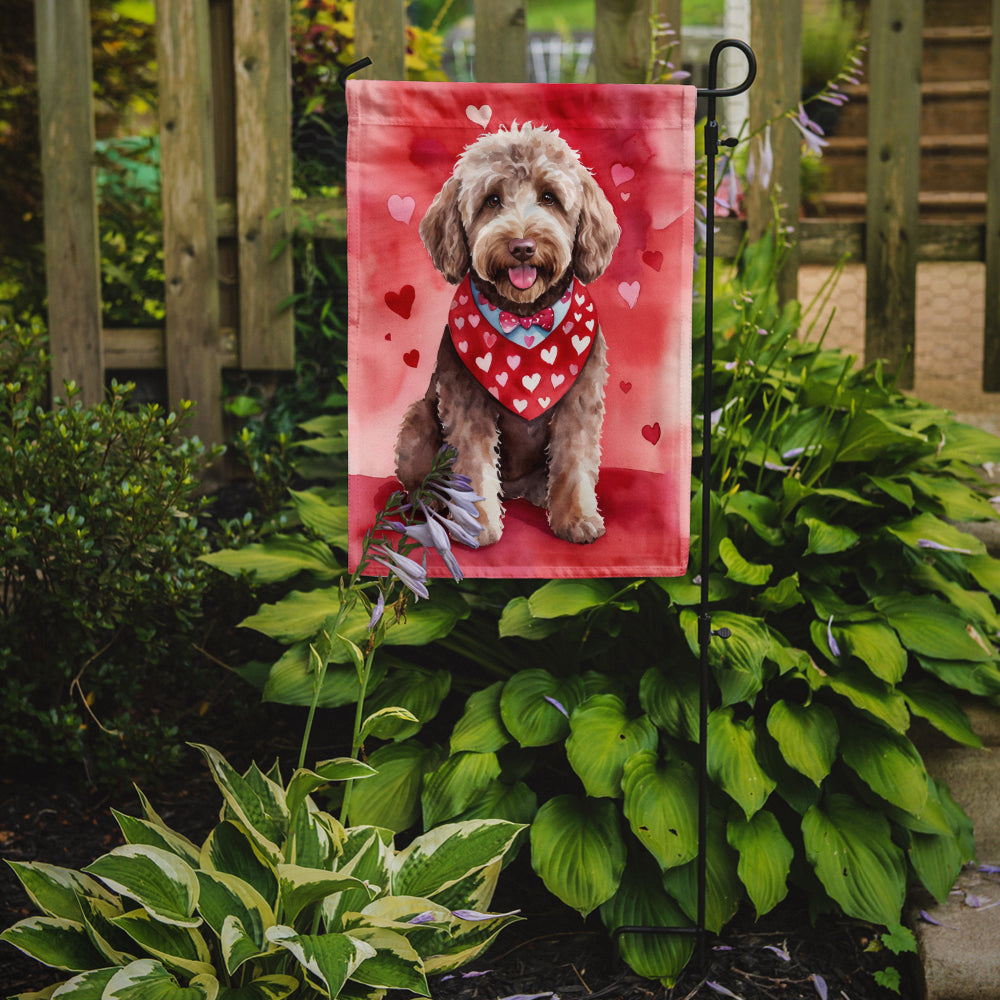 Glamorous Pups : Labradoodle My Valentine Garden Flag