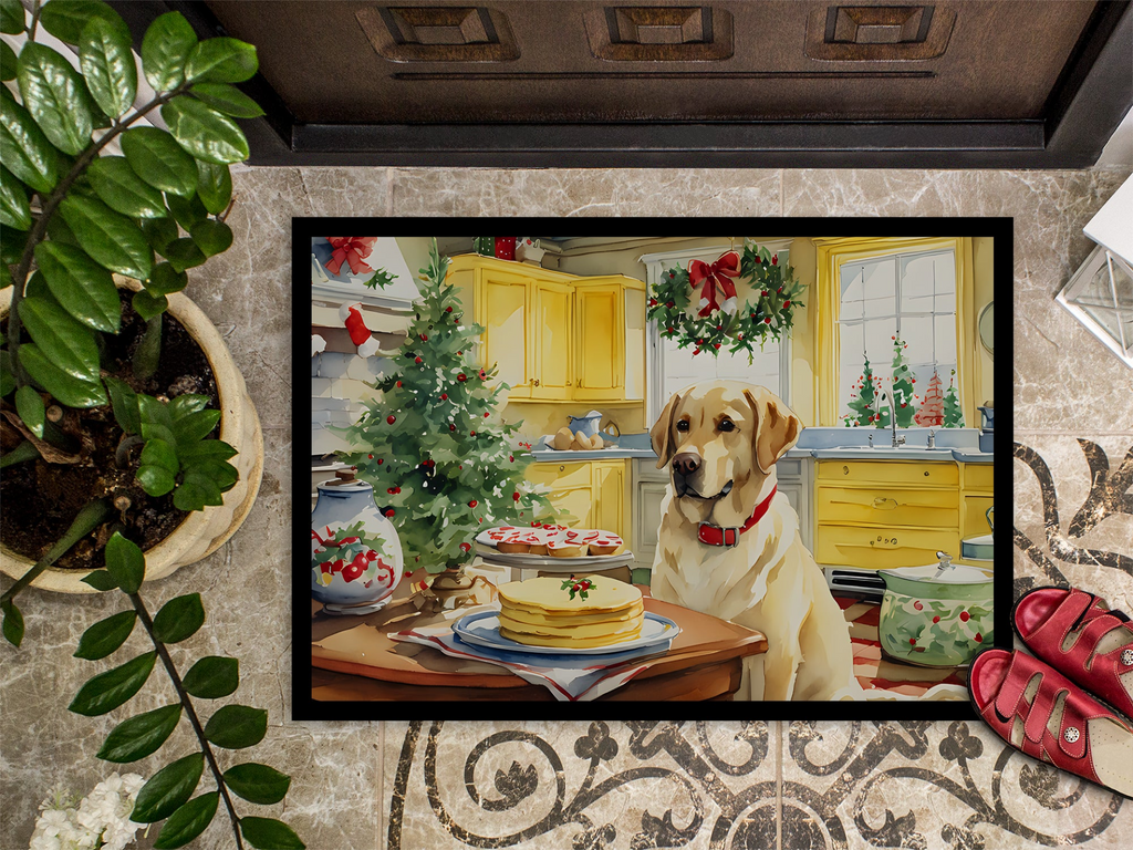 Glamorous Pups : Labrador Retriever Christmas Cookies Doormat