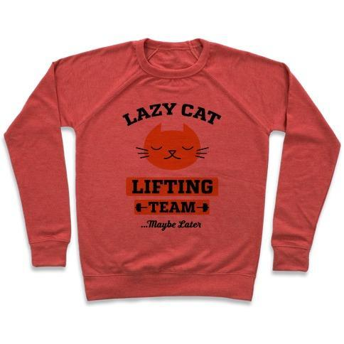 Glamorous Pups : LAZY CAT LIFTING TEAM CREWNECK SWEATSHIRT