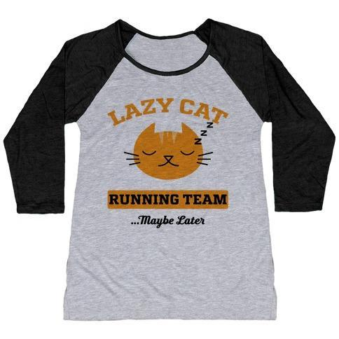 Glamorous Pups : LAZY CAT RUNNING TEAM WOMEN'S TRI-BLEND BASEBALL TEE