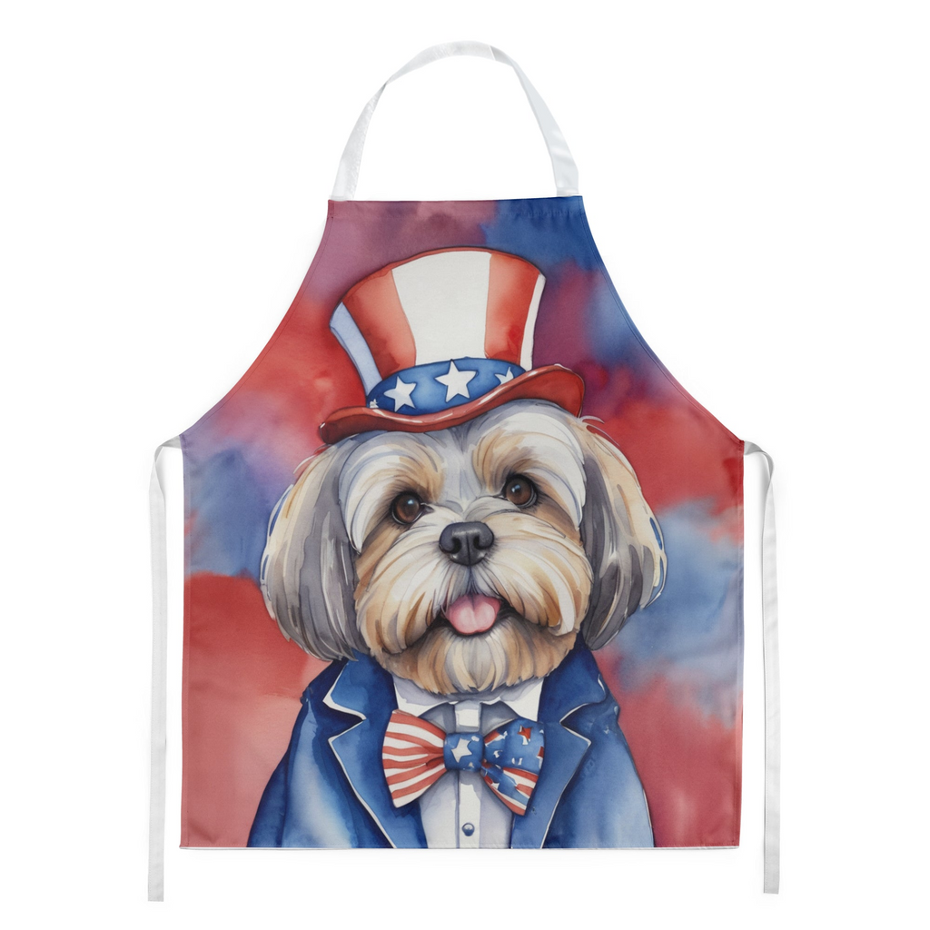 Glamorous Pups : Lhasa Apso Patriotic American Apron