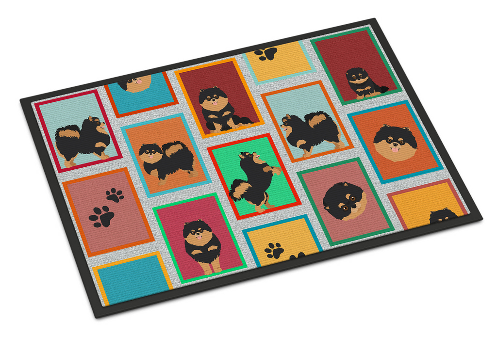 Glamorous Pups : Lots of Black and Tan Pomeranian Doormat