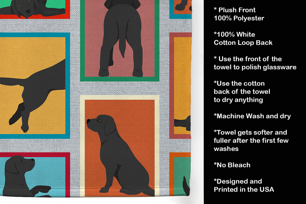 Glamorous Pups : Lots of Black Labrador Retriever Kitchen Towel