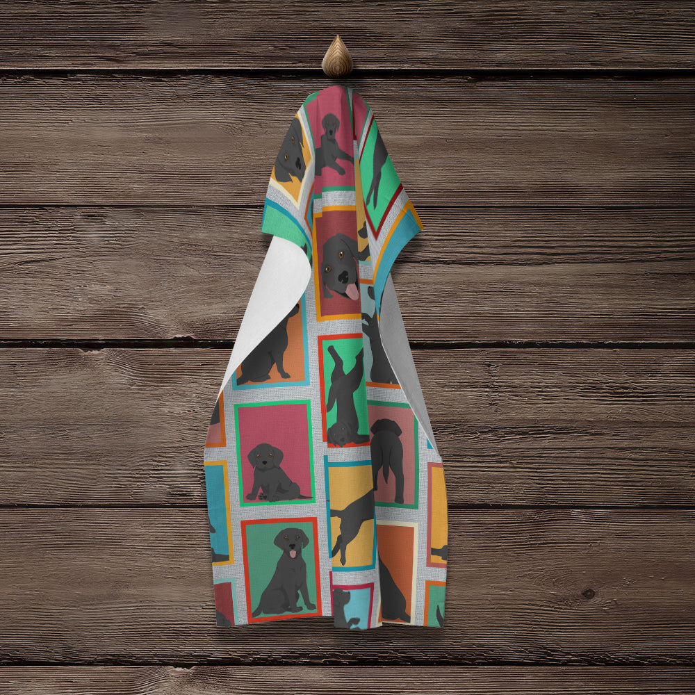 Glamorous Pups : Lots of Black Labrador Retriever Kitchen Towel