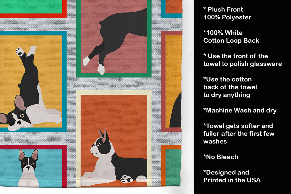 Glamorous Pups : Lots of Boston Terrier Kitchen Towel
