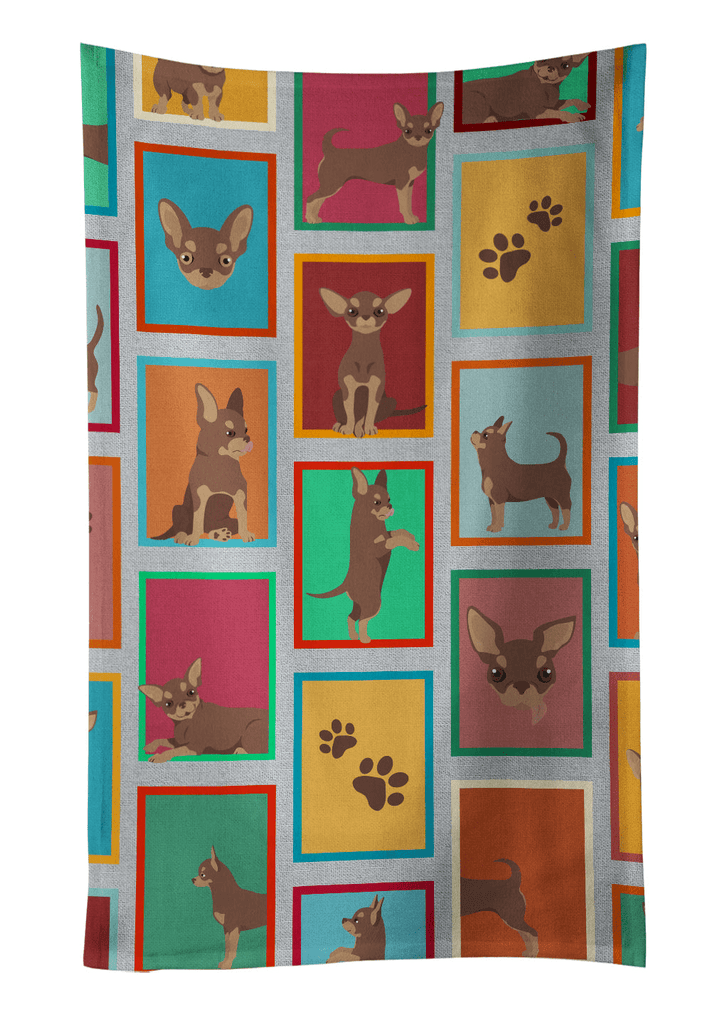 Glamorous Pups : Lots of Chocolate Chihuahua Kitchen Towel