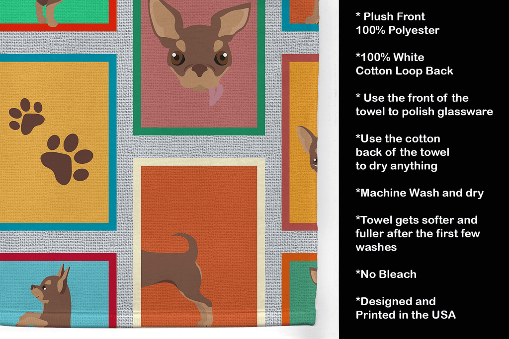 Glamorous Pups : Lots of Chocolate Chihuahua Kitchen Towel
