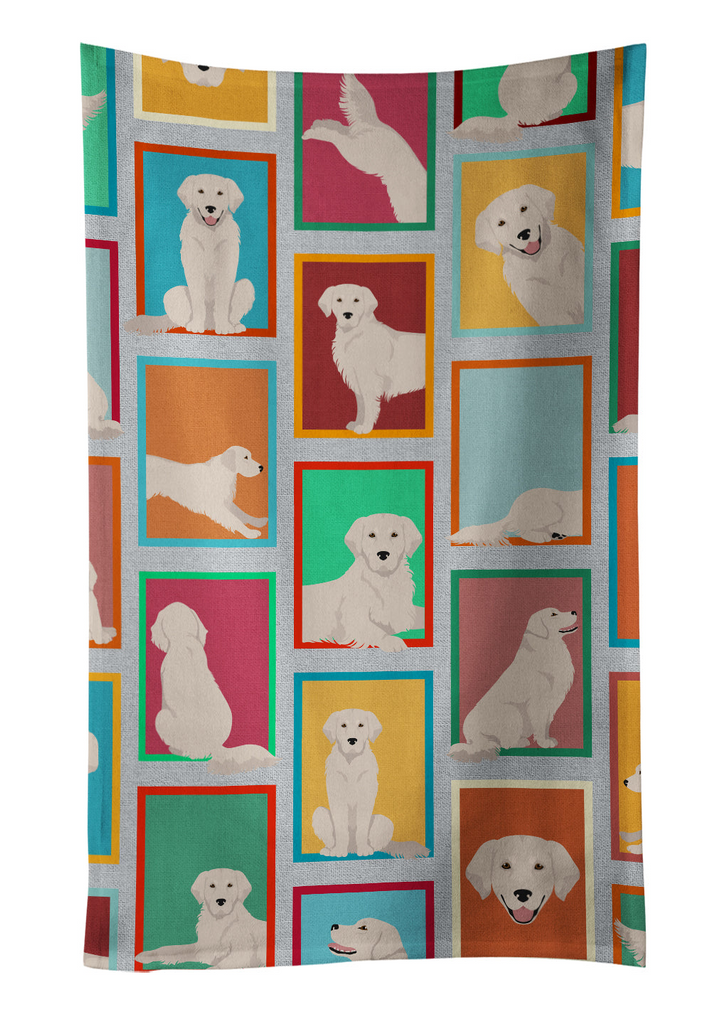 Glamorous Pups : Lots of Cream Golden Retriever Kitchen Towel