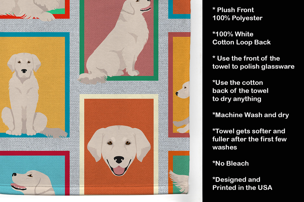 Glamorous Pups : Lots of Cream Golden Retriever Kitchen Towel