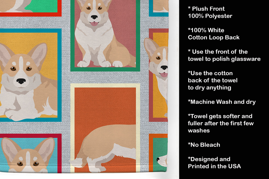 Glamorous Pups : Lots of Fawn Cardigan Corgi Kitchen Towel