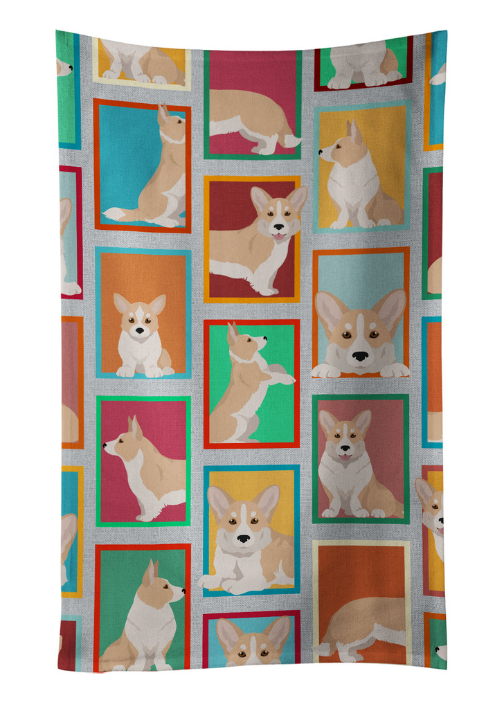 Glamorous Pups : Lots of Fawn Cardigan Corgi Kitchen Towel