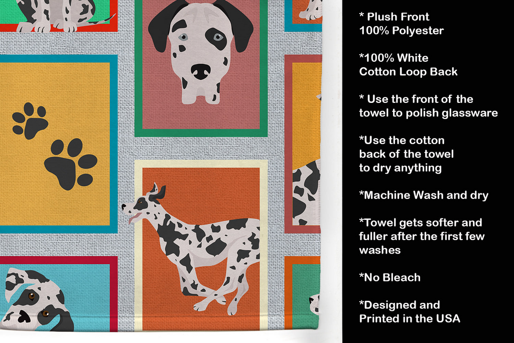Glamorous Pups : Lots of Harlequin Natural Ears Great Dane Kitchen Towel
