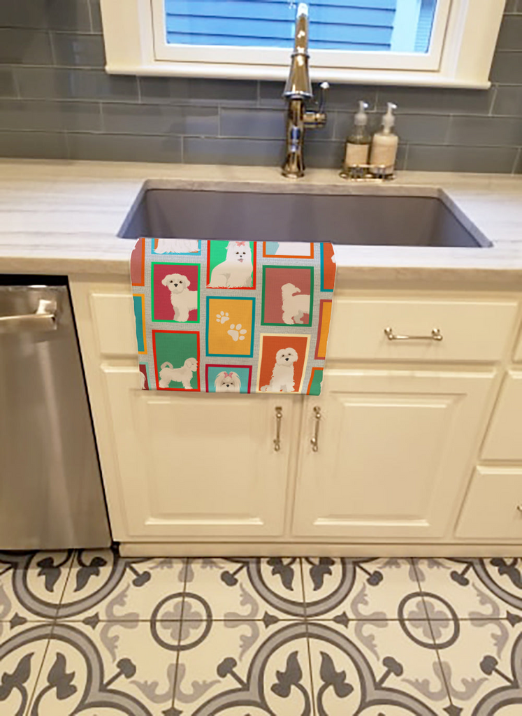 Glamorous Pups : Lots of Maltese Kitchen Towel