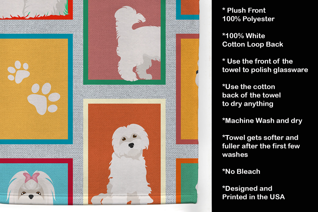 Glamorous Pups : Lots of Maltese Kitchen Towel